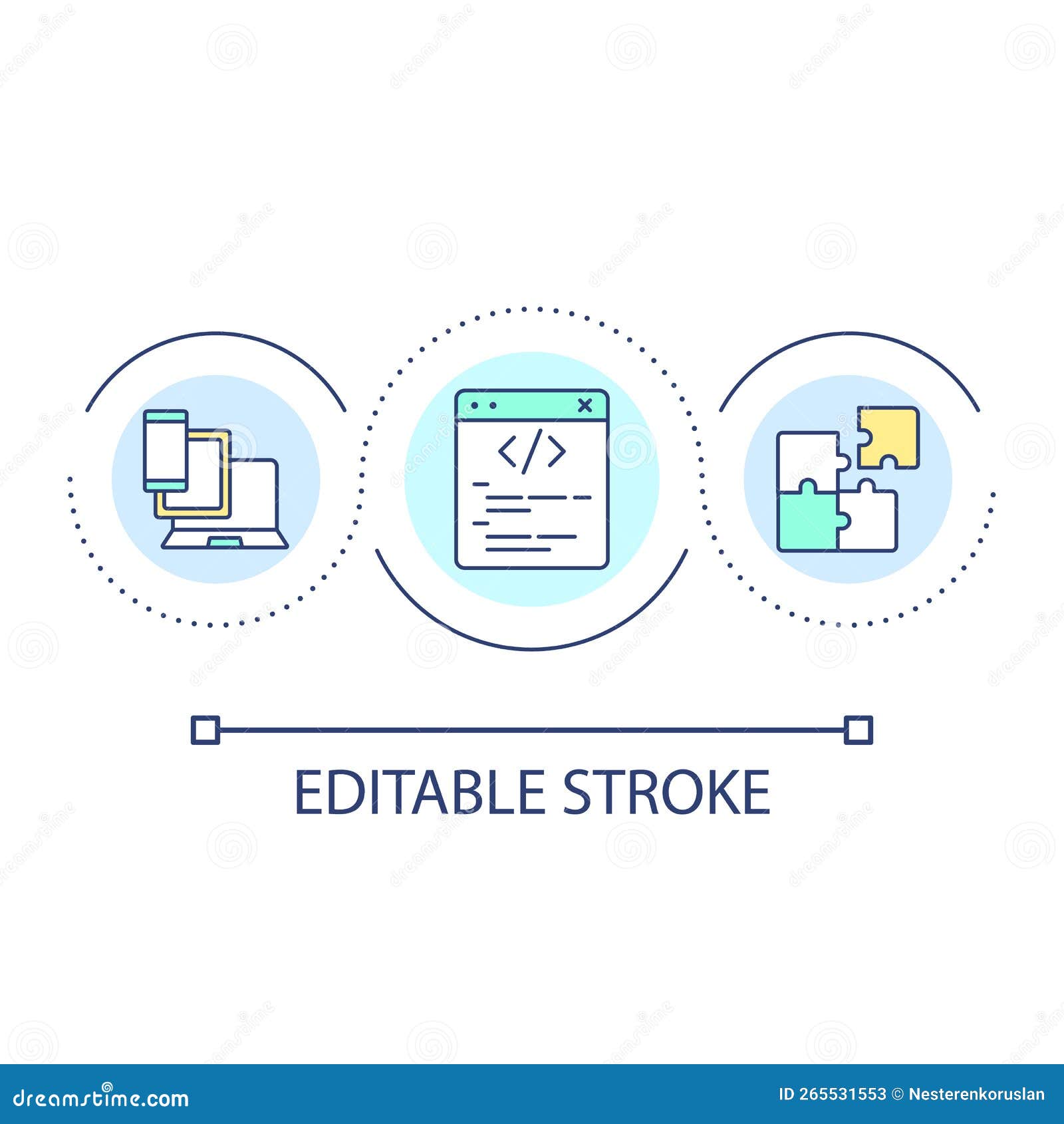 Source Code Portability Loop Concept Icon Stock Vector - Illustration ...