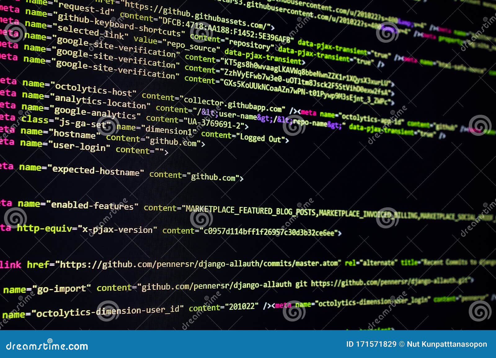 Source Code Screen. Programming Code. Writing Script Stock Image - Image of  script, application: 171571829