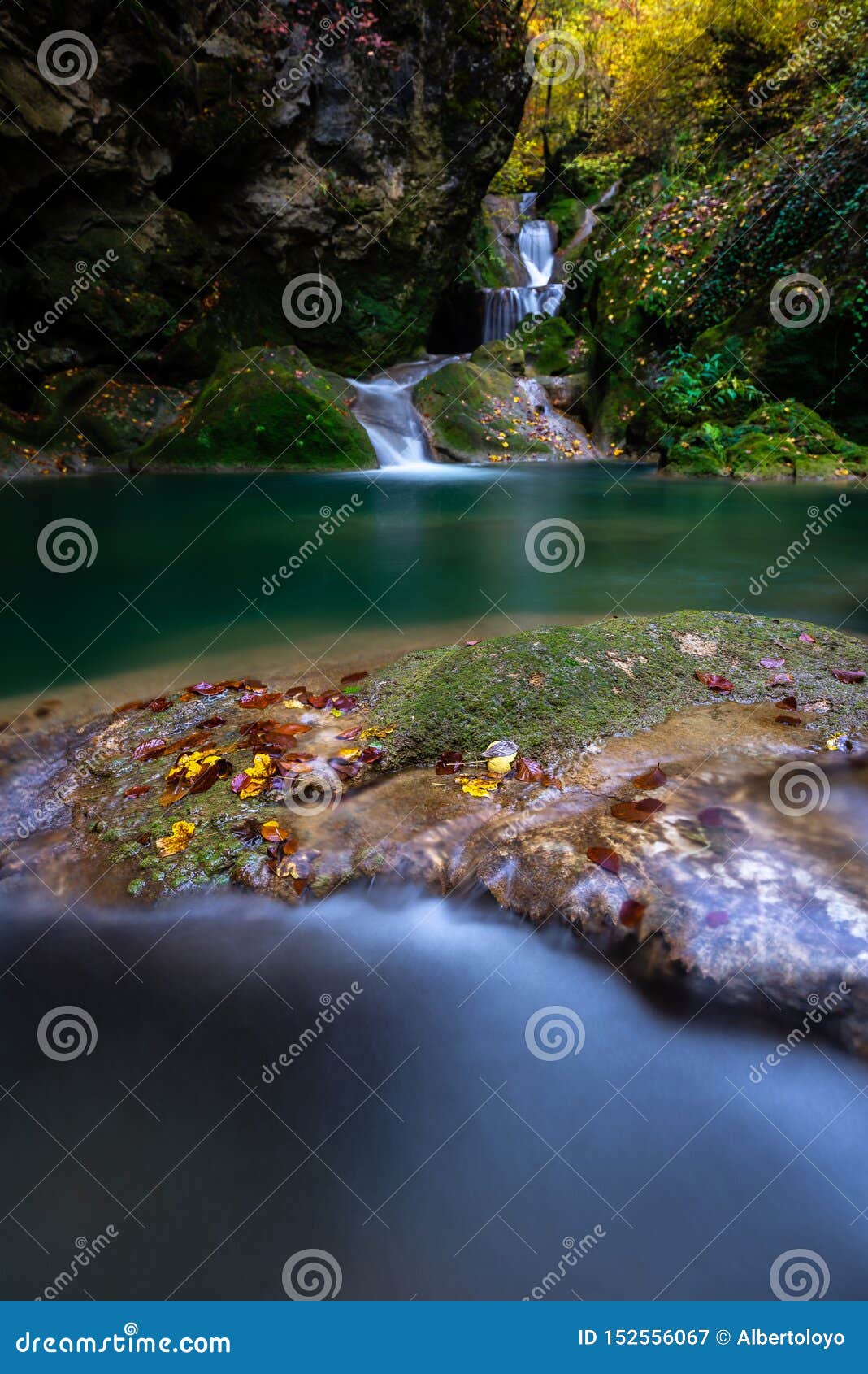 source of urederra river in urbasa mountain range, navarre, spain