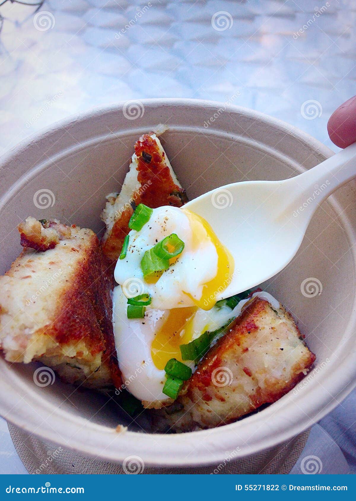 Sous vide egg stock photo. Image of vide, scallions, yolk 55271822