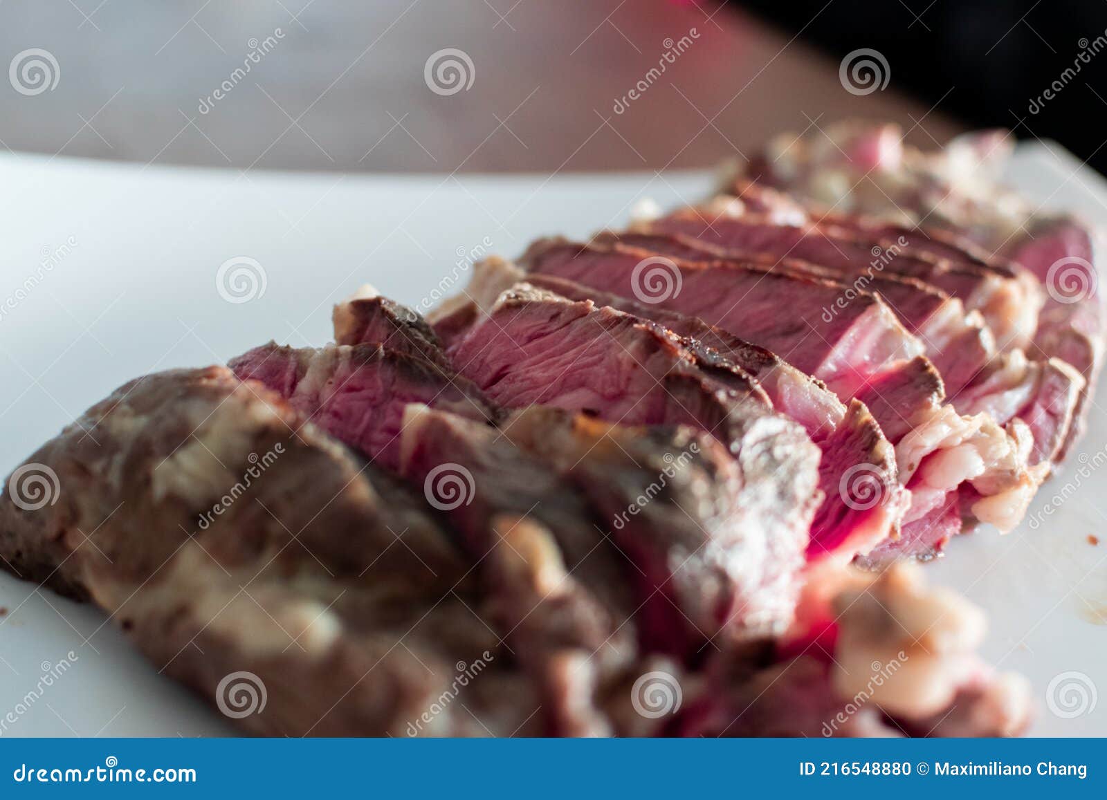 Sous vide rib eye steak stock photo. Image of baking 216548880