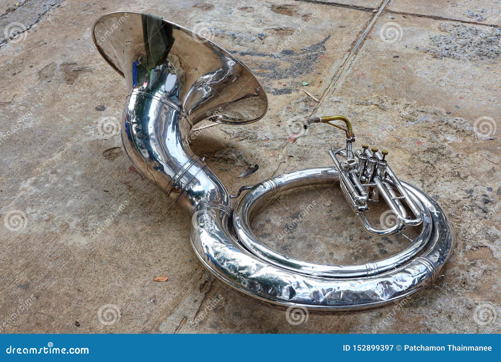 Sousaphone is the Largest Brass Instrument in the Marching Band. Put on