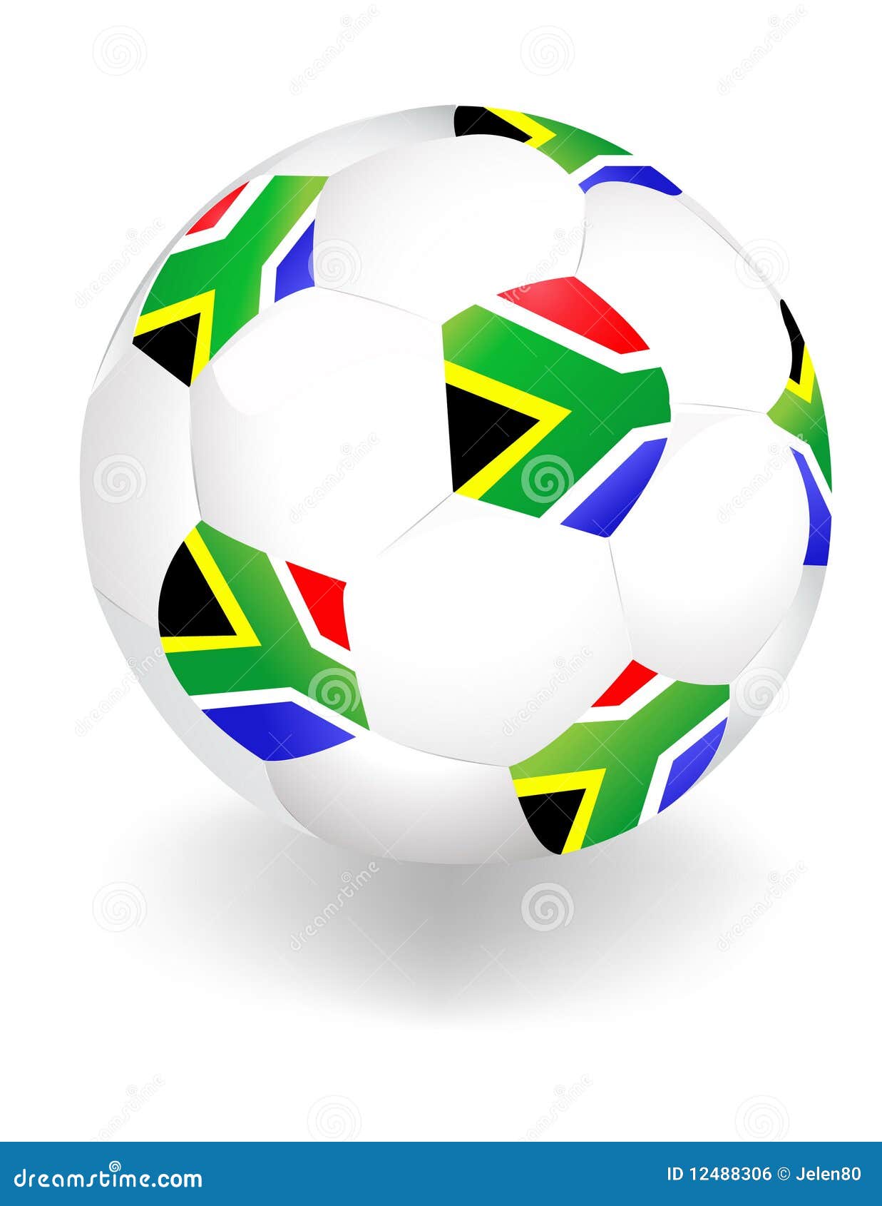 South Africa ball stock vector. Illustration of symbol 12488306