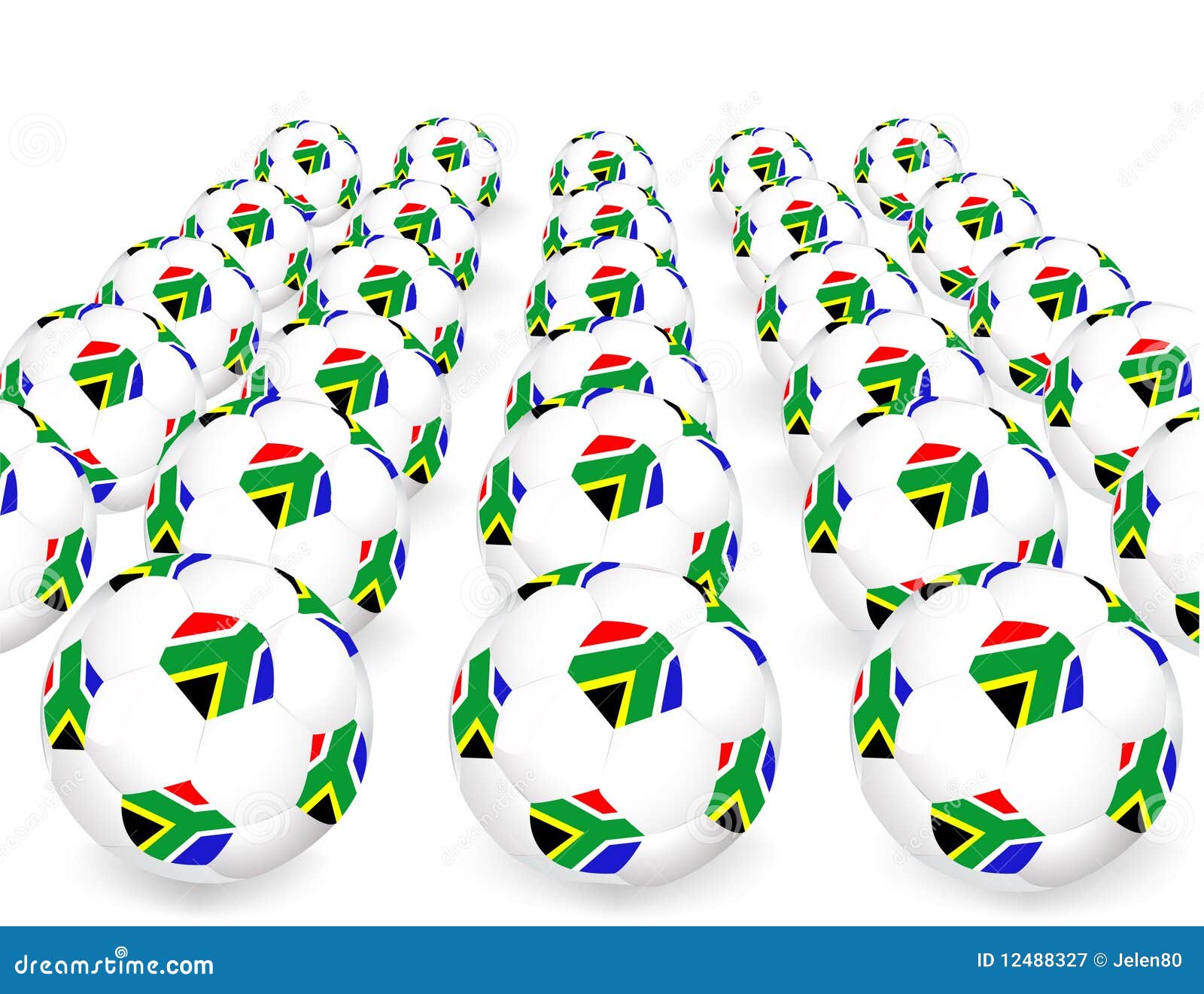 South Africa balls stock vector. Illustration of qualified 12488327