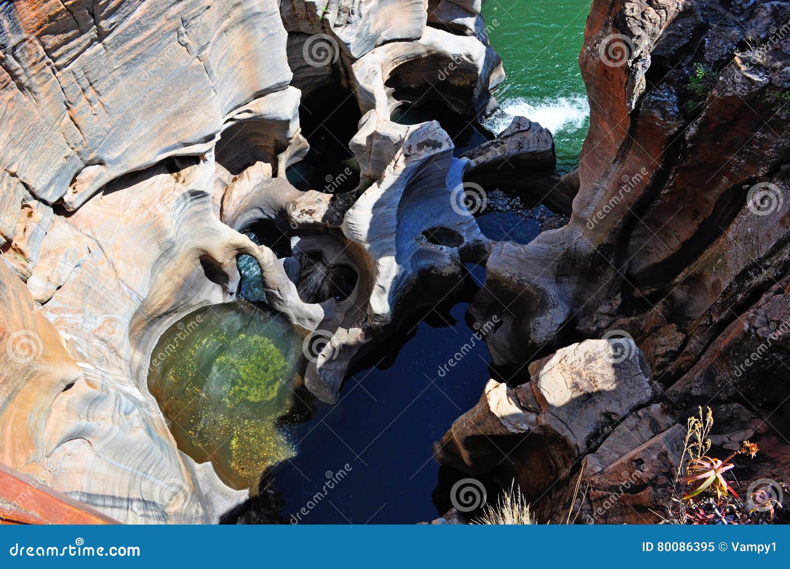 South Africa, East, Mpumalanga Province, Bourke's Luck Potholes, Blyde Canyon, Nature Reserve Stock Image - Image of erosion: 80086395