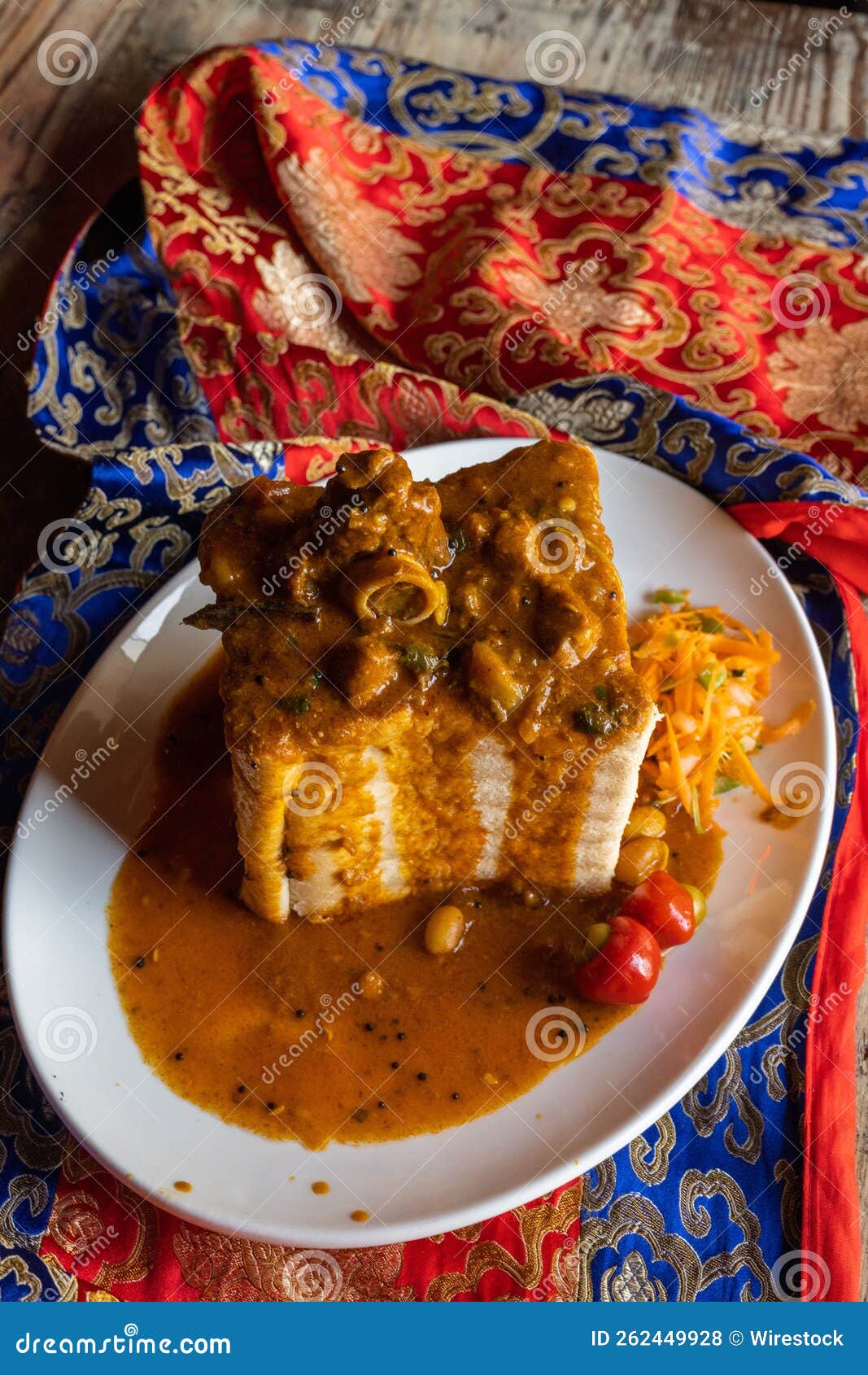 South African Indian Food at Restaurant Stock Photo - Image of cuisine