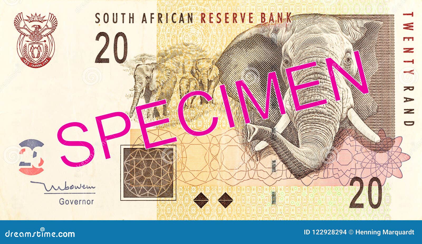 20 South African Rand Bank Note Obverse Stock Photo Image of economy