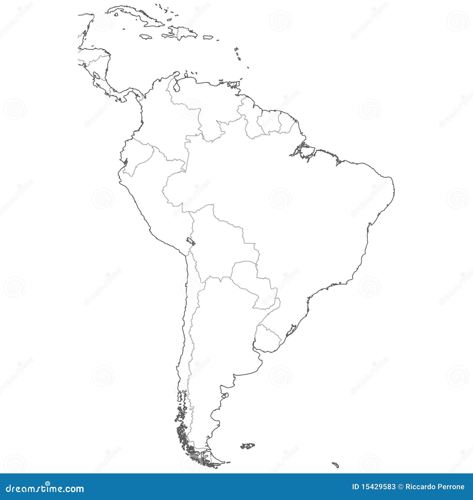 South America map stock illustration. Illustration of jungle - 15429583