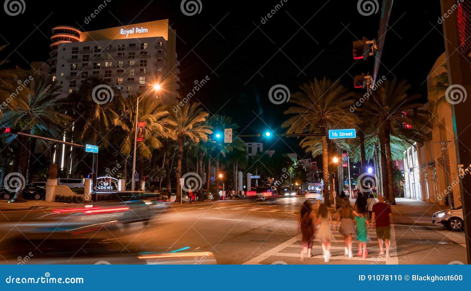 South Beach at Night in Miami Florida USA Editorial Image - Image of cars,  deco: 91078110