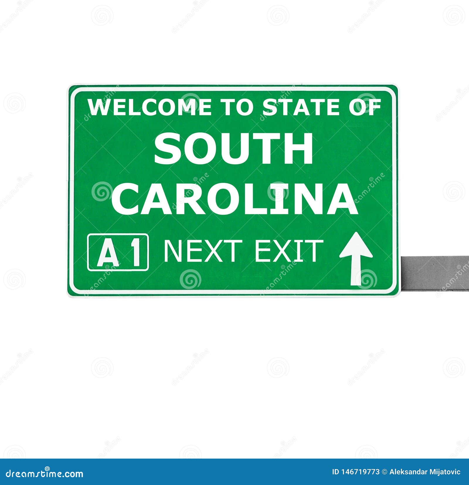 SOUTH CAROLINA Road Sign Isolated on White Stock Image Image of path