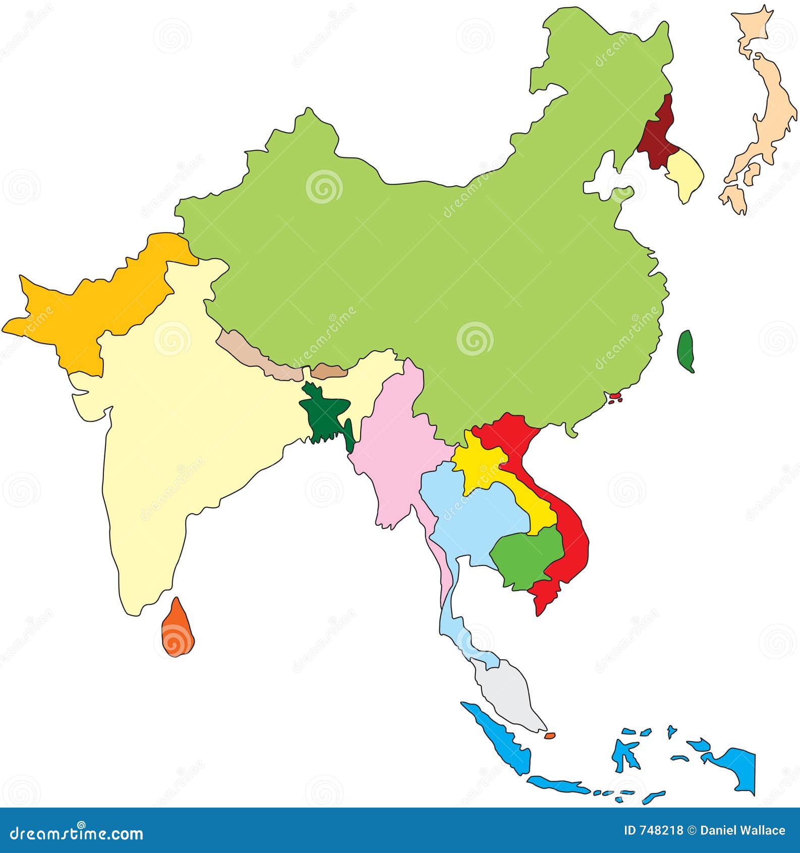 clipart map of asia - photo #16