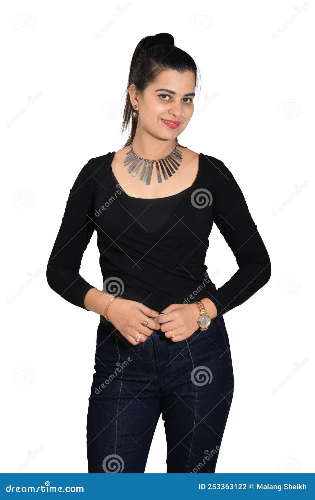 South East Asian Indian 26 Year Old Beautiful Girl with Modern Dress Fashion  Model Poses Stock Photo - Image of good, confident: 253363122