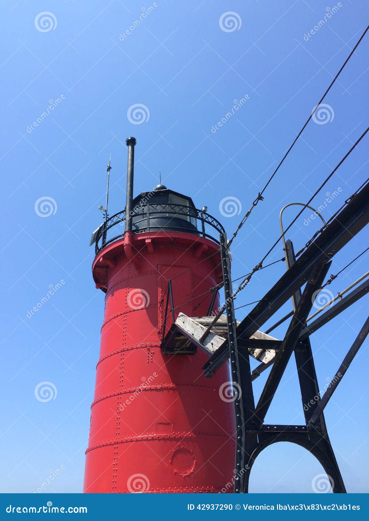 South haven lighthouse stock photo. Image of pier, blue 42937290