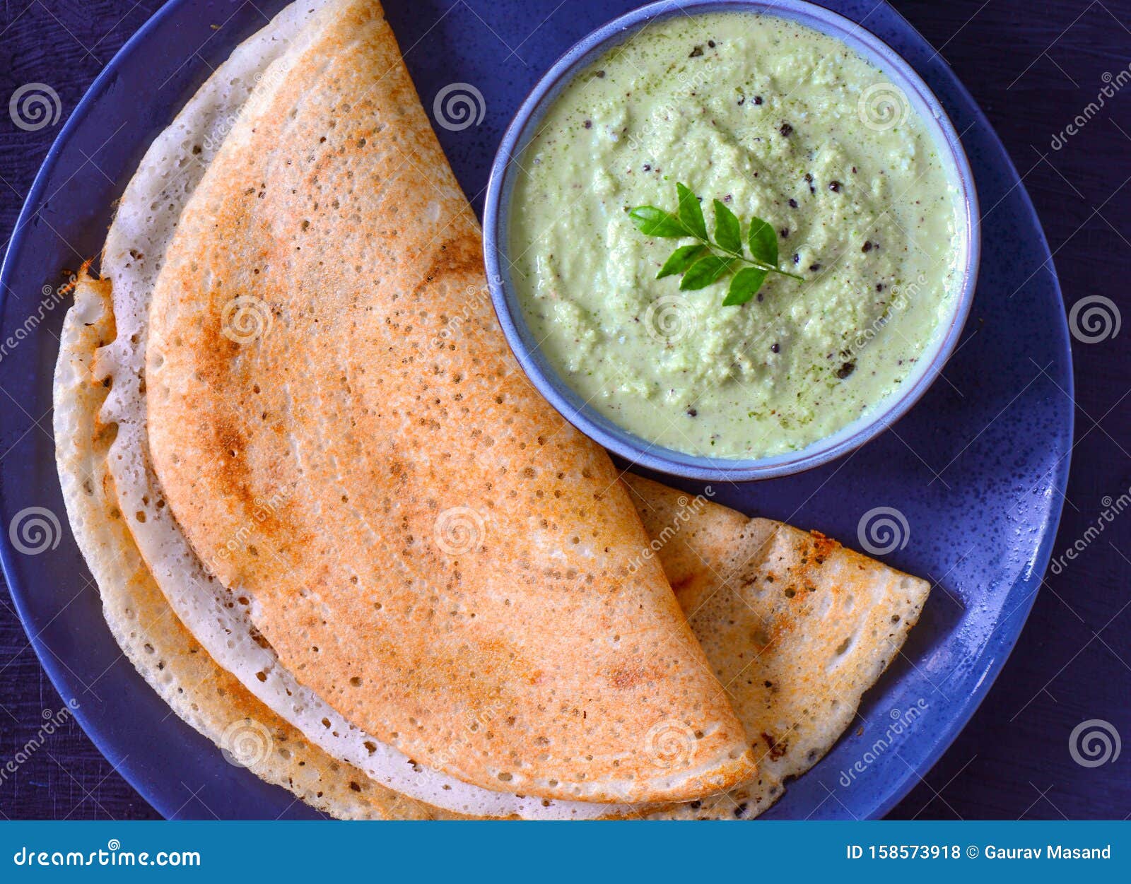 South Indian Breakfast -Dosa Chutney Stock Photo - Image of food, dosa