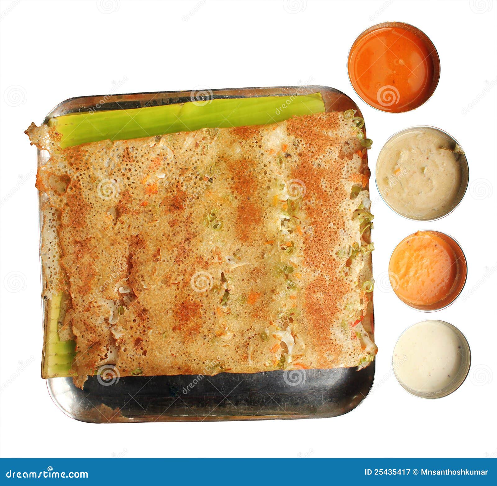 South Indian Food - Rava Vegetable Masala Dosa Stock Image - Image of