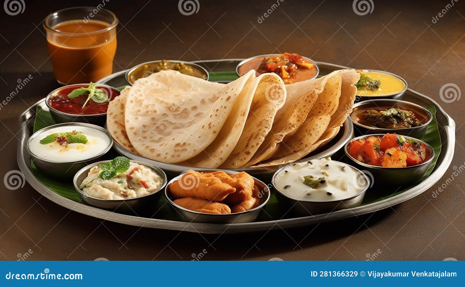 South Indian Morning Breakfast Stock Illustration - Illustration of
