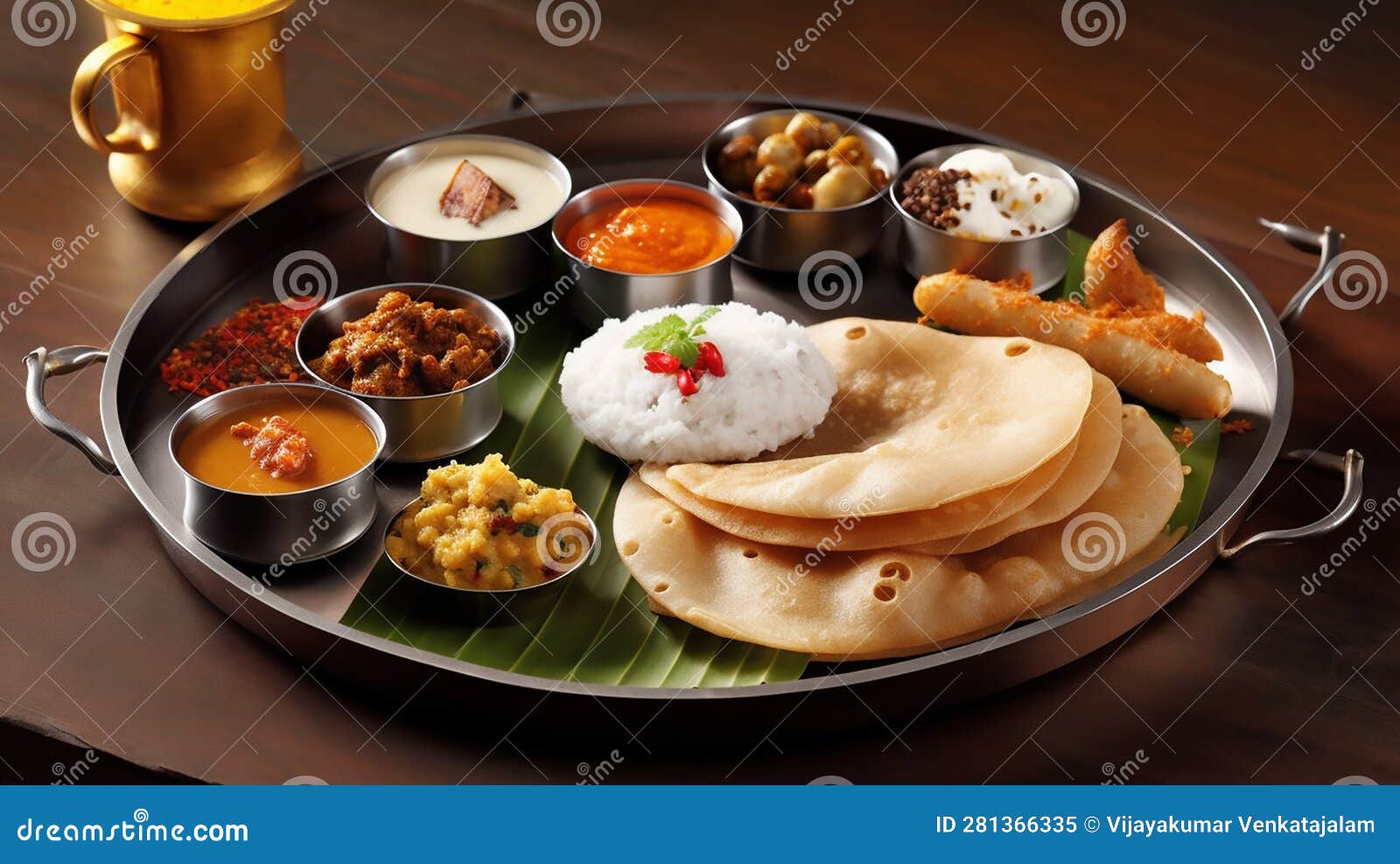 South Indian Morning Breakfast Stock Illustration - Illustration of