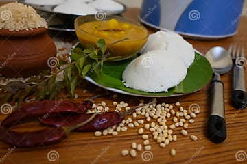 Idli with Sambar with Ingredients Stock Photo - Image of food, fresh