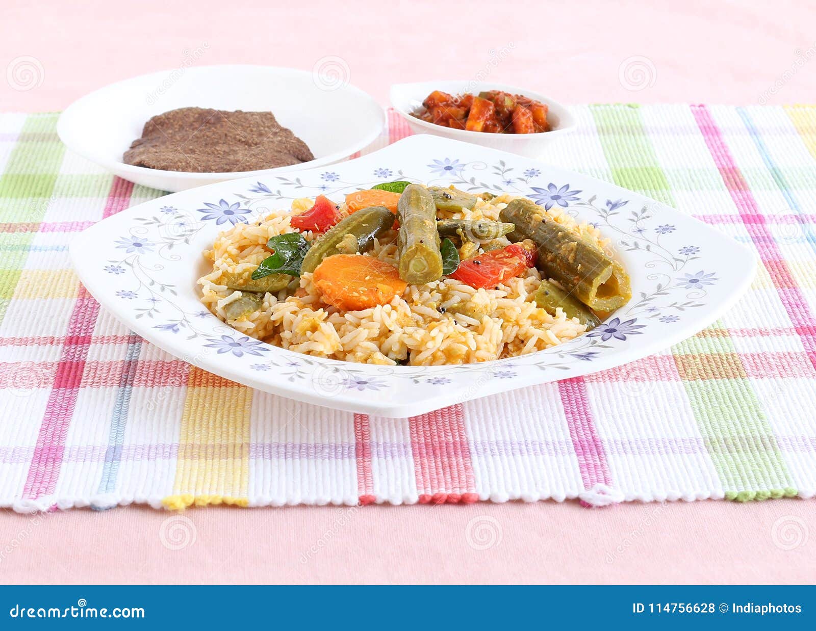 South Indian Vegetarian Mini Lunch Stock Photo - Image of closeup