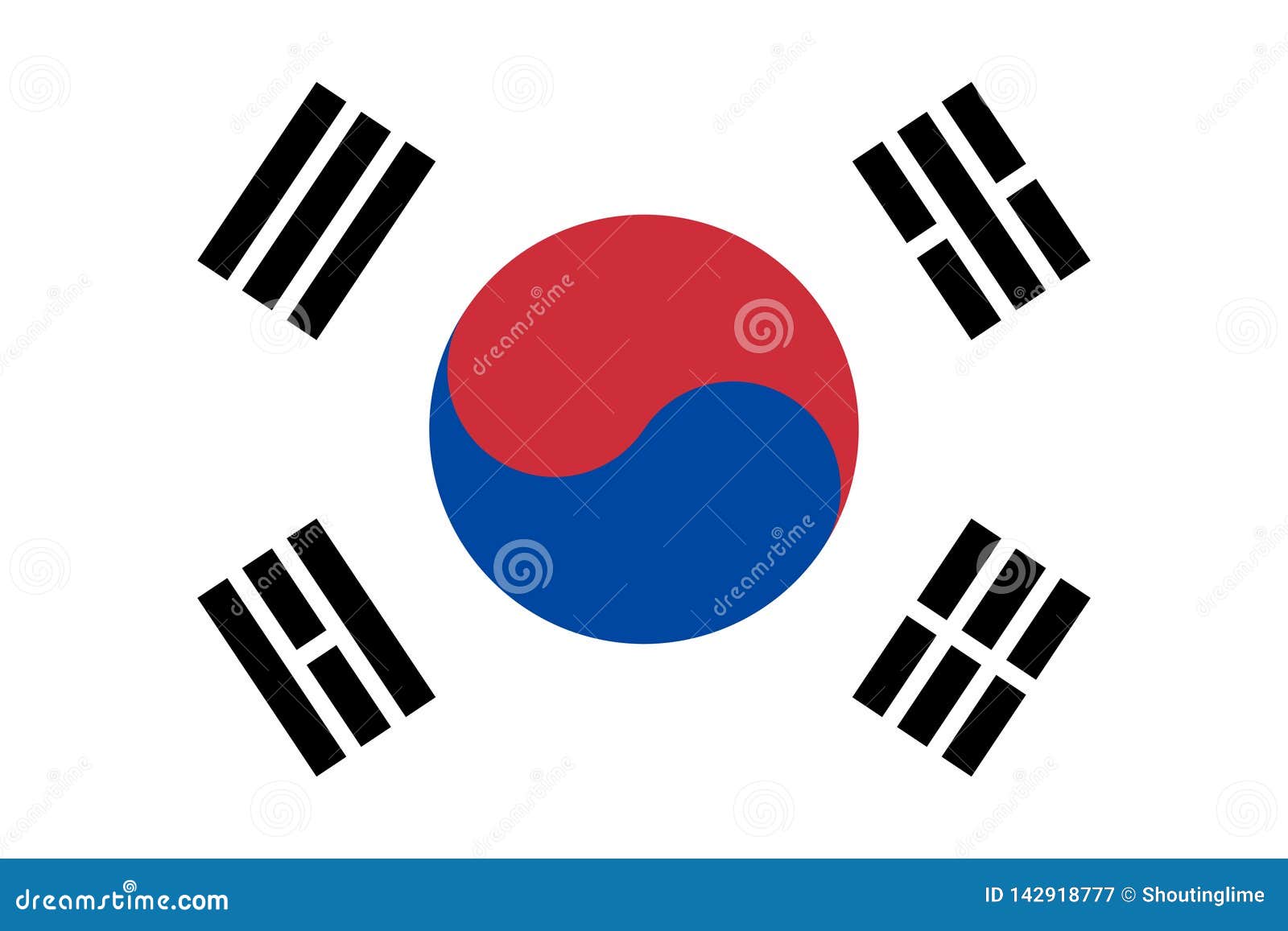 Download South Korea Flag Vector Isolate Banner Print Flat Stock ...