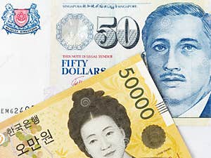 50 And 10 Singapore Dollar Bills Texture Stock Photo CartoonDealer 