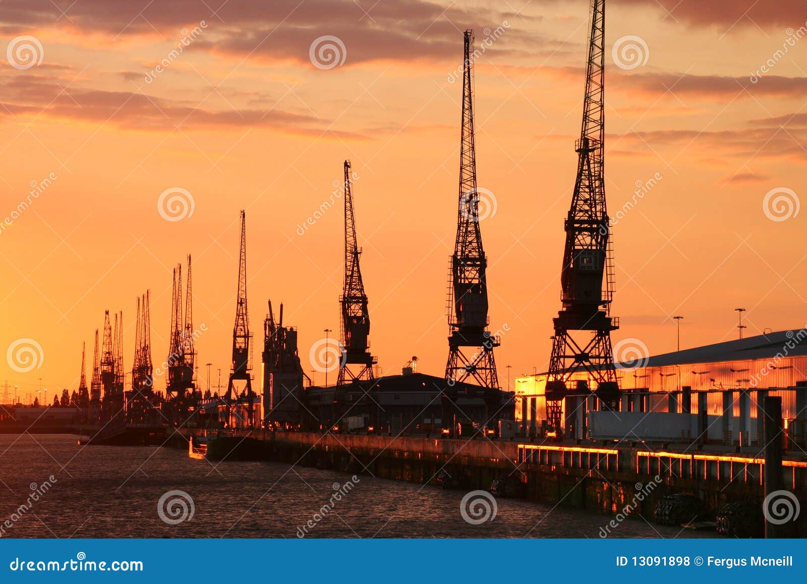 southampton docks at sunset
