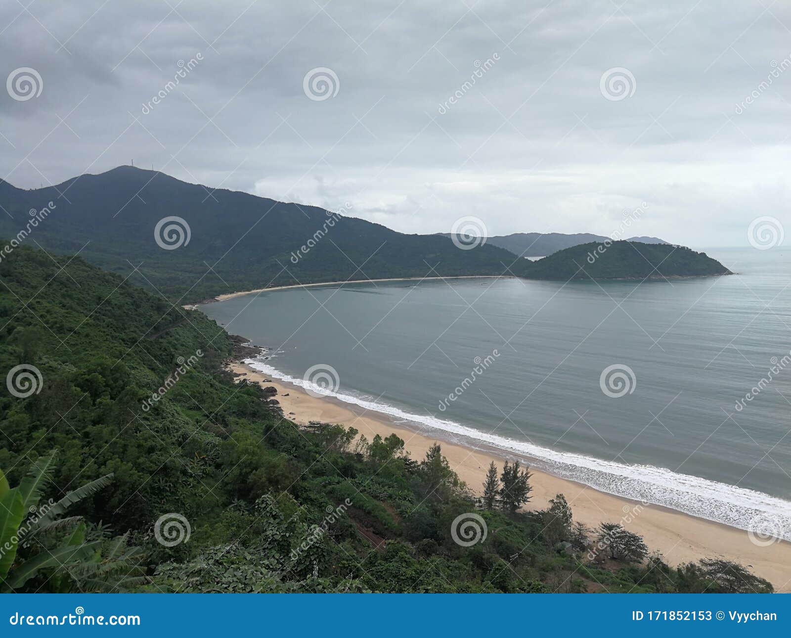southeast asia central vietnam danang to hue hai van pass phu tho lang co beach scenery landscape