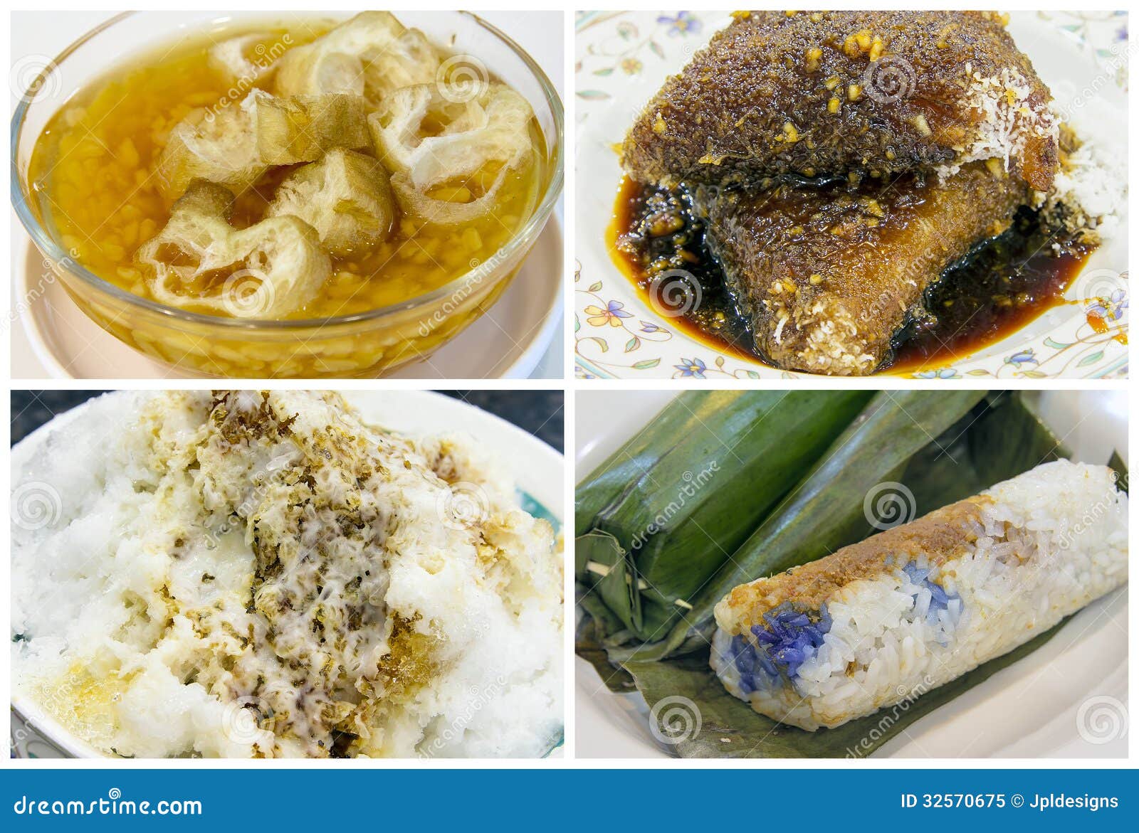 Southeast Asian Singapore Dessert And Snacks Collage 