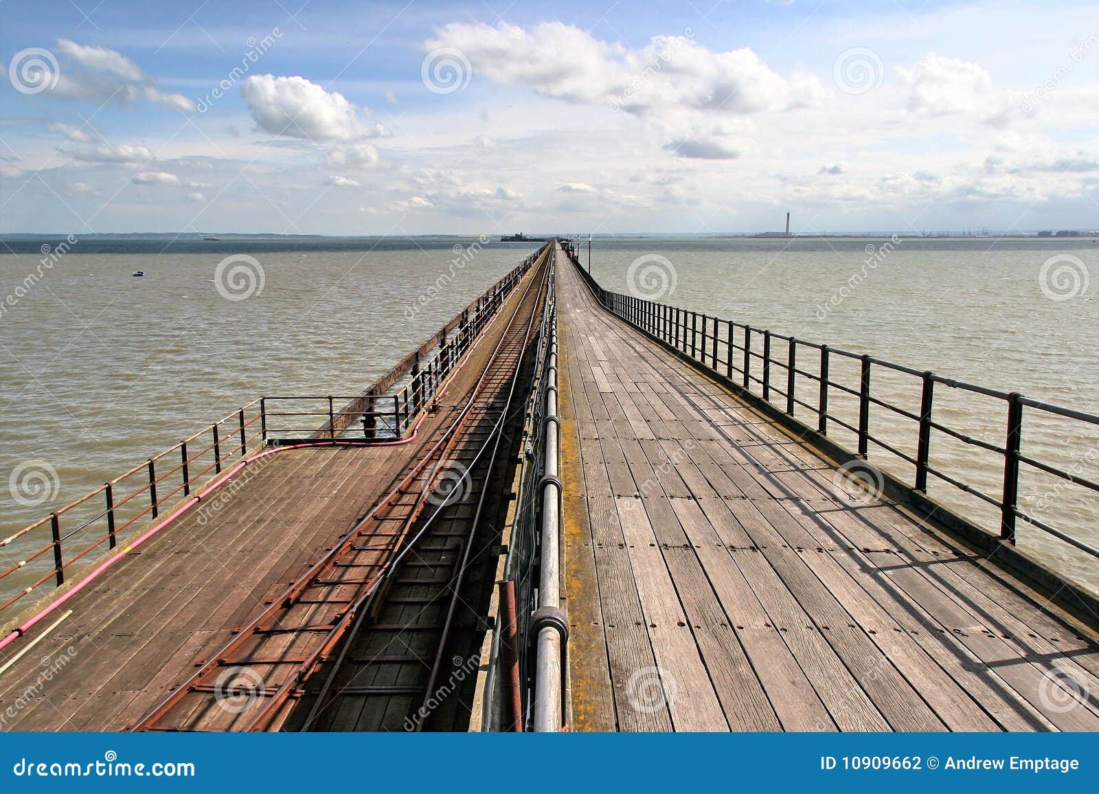  pier in the world with walkway to the right and railway track to left