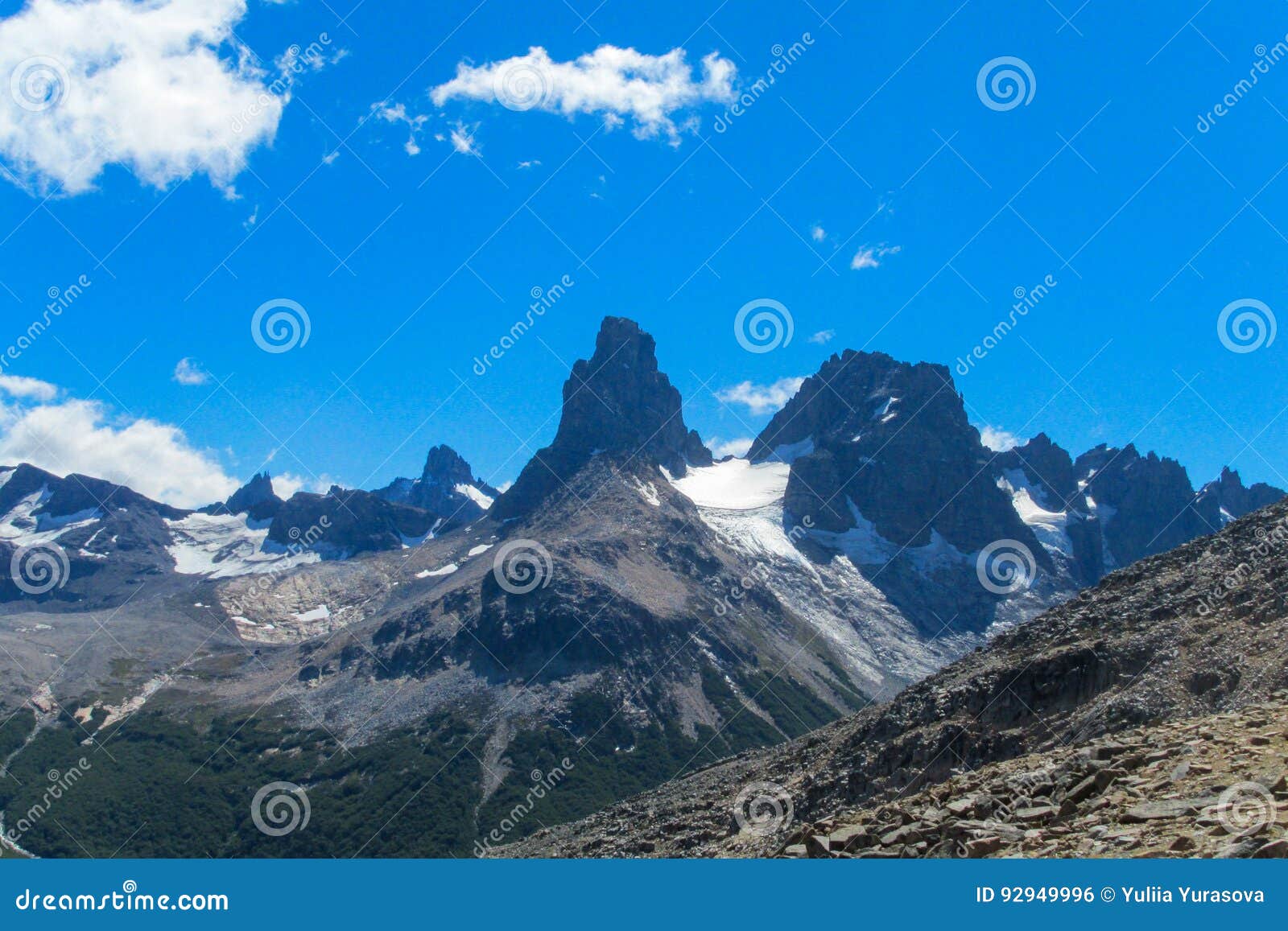 Southern Andes Range Cerro Castillo in Chile Stock Photo - Image of ...