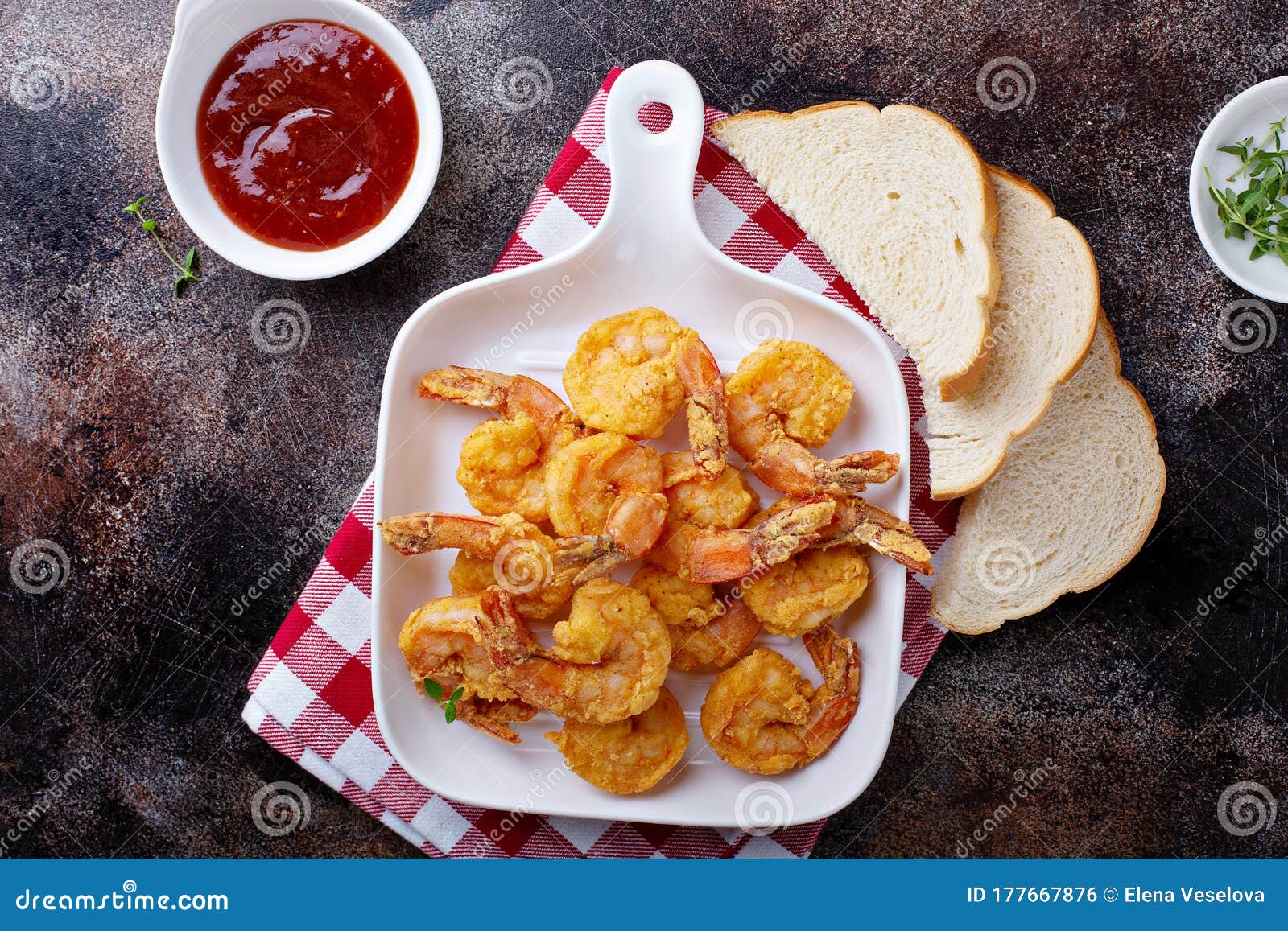 Southern Fried Shrimp with Hot Sauce Stock Photo Image of meal
