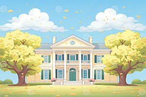 Southern Greek Revival Plantation House With Grand Oak Trees Magazine 