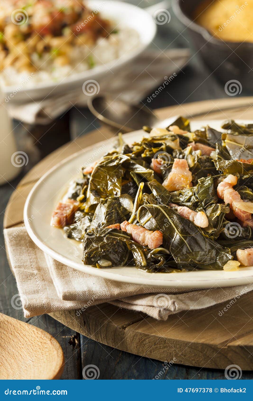 Southern Style Collard Greens Stock Photo Image of green, southern