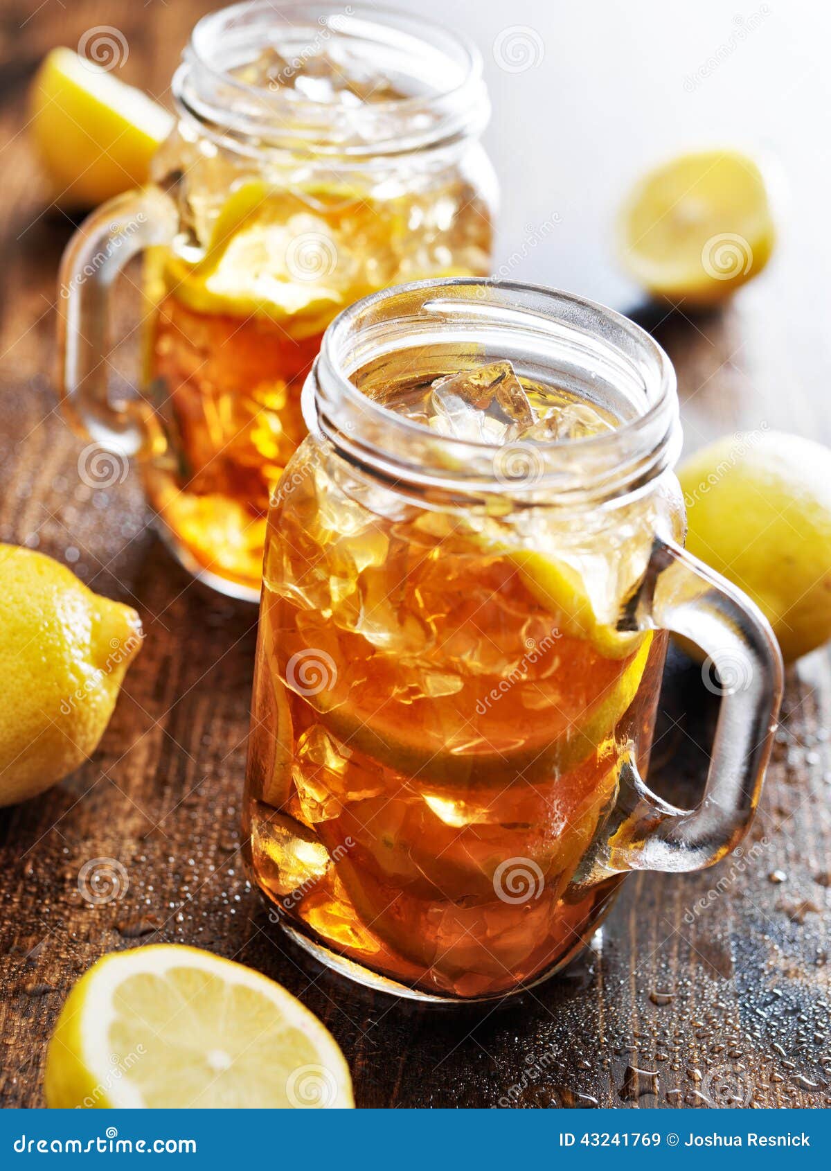 Southern Sweet Tea in a Rustic Jar Stock Image Image of selective