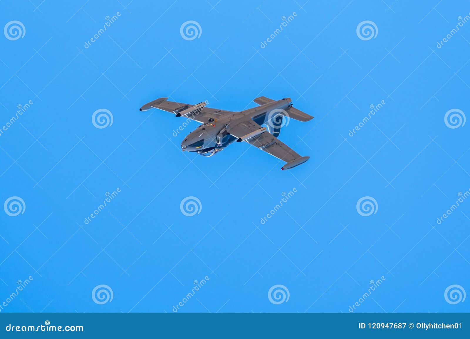 SOUTHPORT, UK JULY 8 2018: A photograph documenting a 1960s era BAC 167 Strikemaster performing a high speed display in the sky above Southport Beach as part of their annual airshow