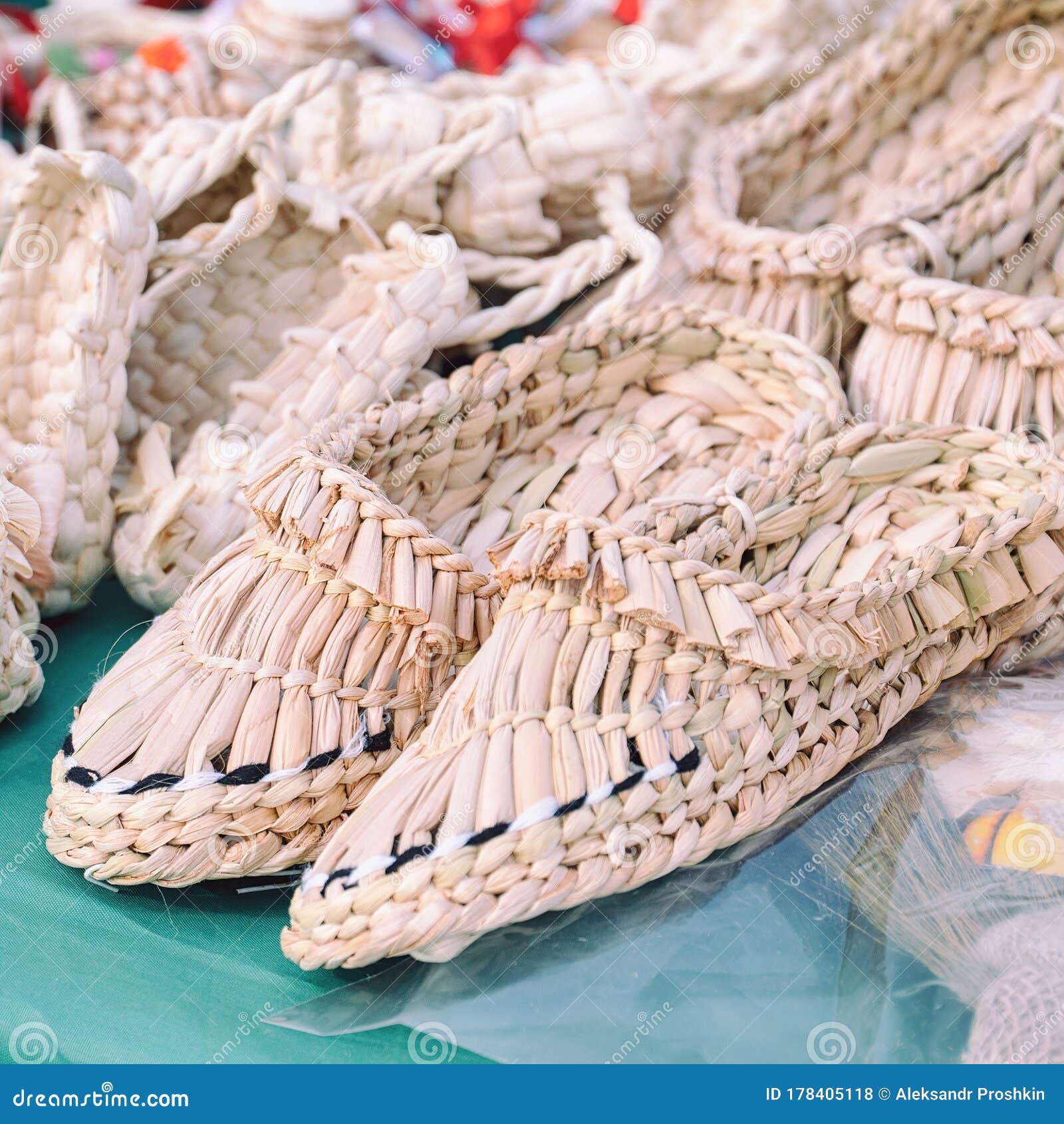 shoes souvenirs made of birch bark souvenir from Russia woven bast shoes Lapti 