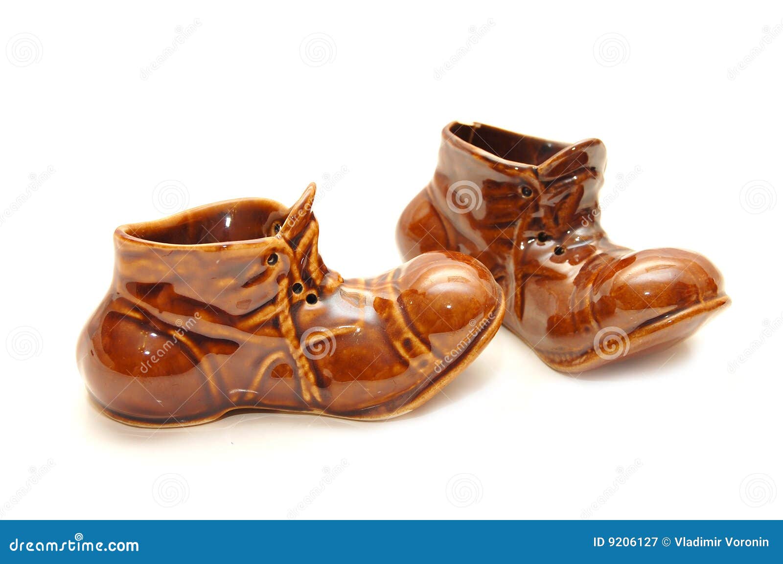 Souvenir Ceramic Shoes on a White Background Stock Image Image of fashion, decoration 9206127