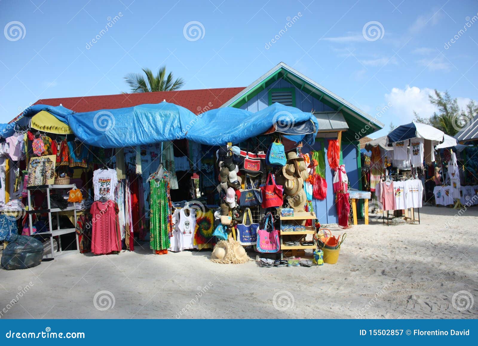 souvenir market at coco cay