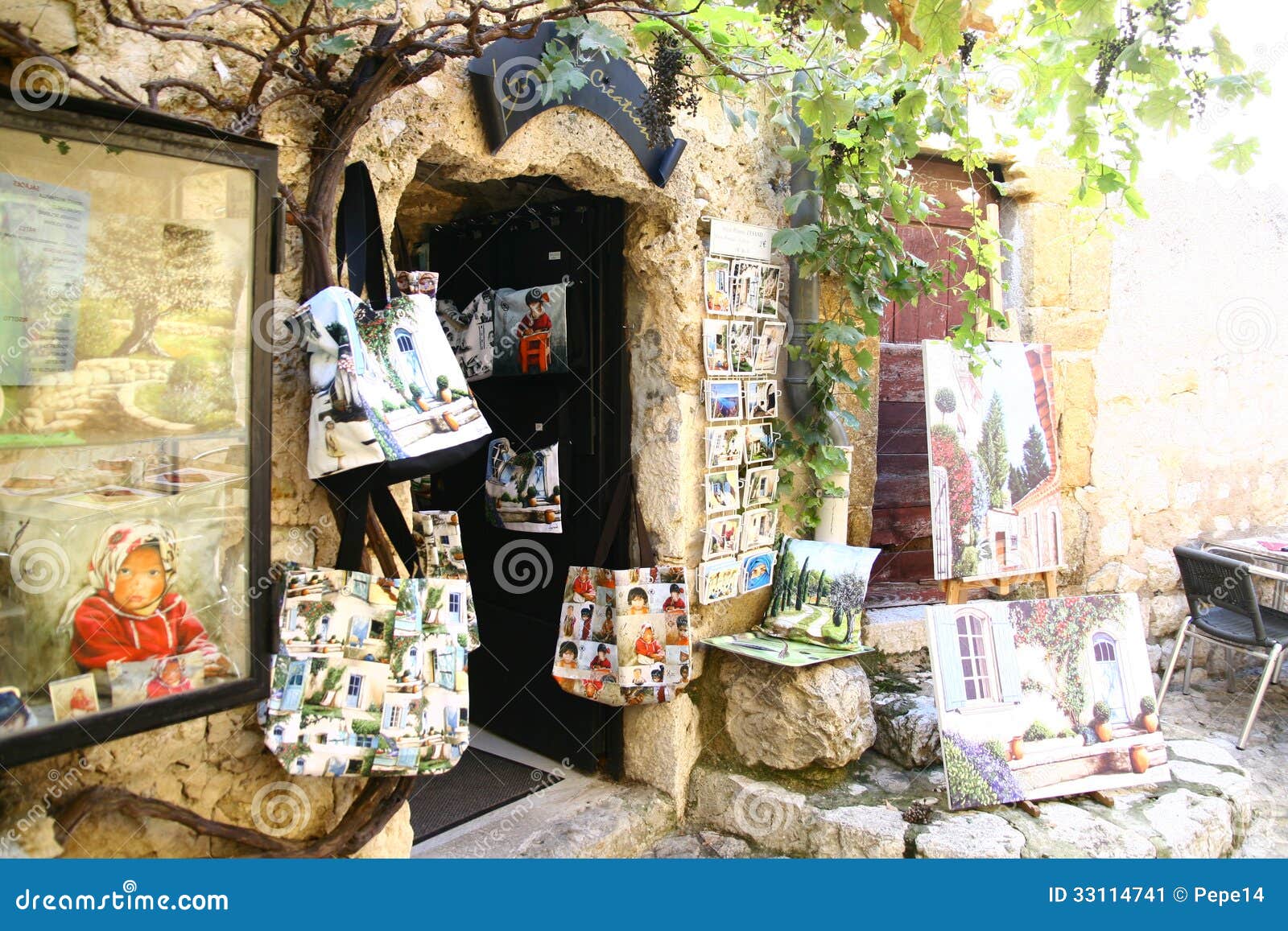 Souvenir shop in Eze editorial photo. Image of hill, france 33114741