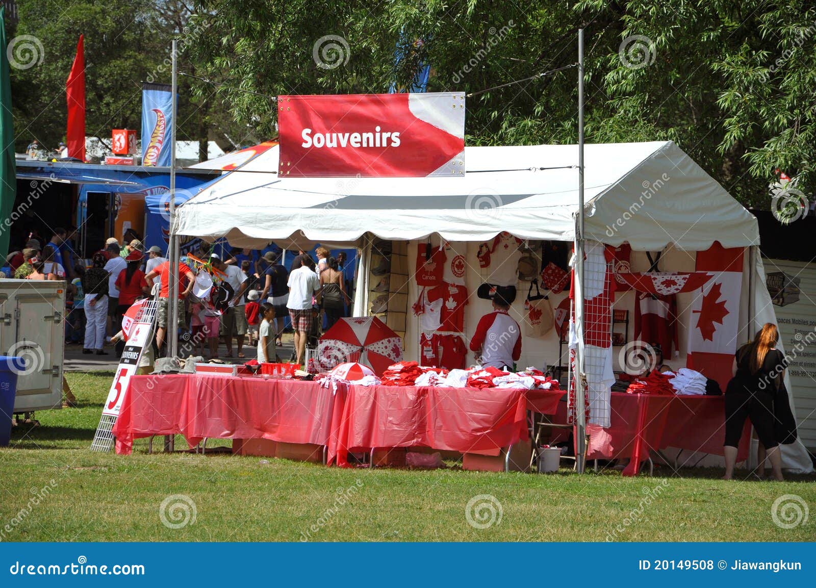 Souvenir Shop in Park on Canada Day, Ottawa Editorial Stock Photo