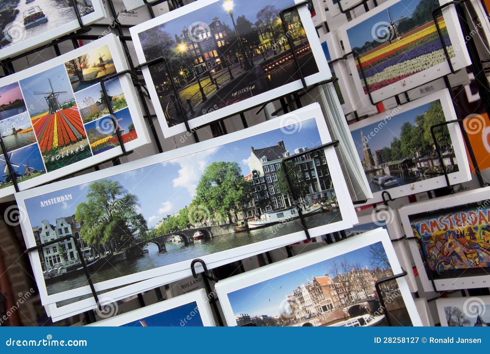 Souvenir Shop with Postcards in Amsterdam Editorial Photography Image