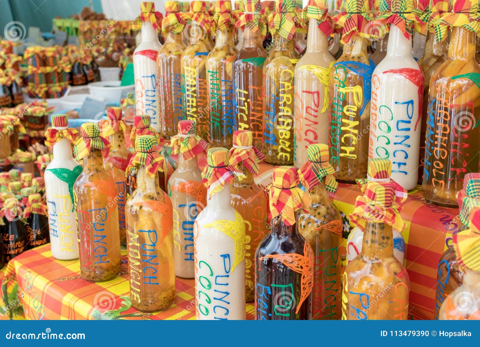 Souvenirs of Caribbean: Assortment of Fruit Flavored Punch in Local ...