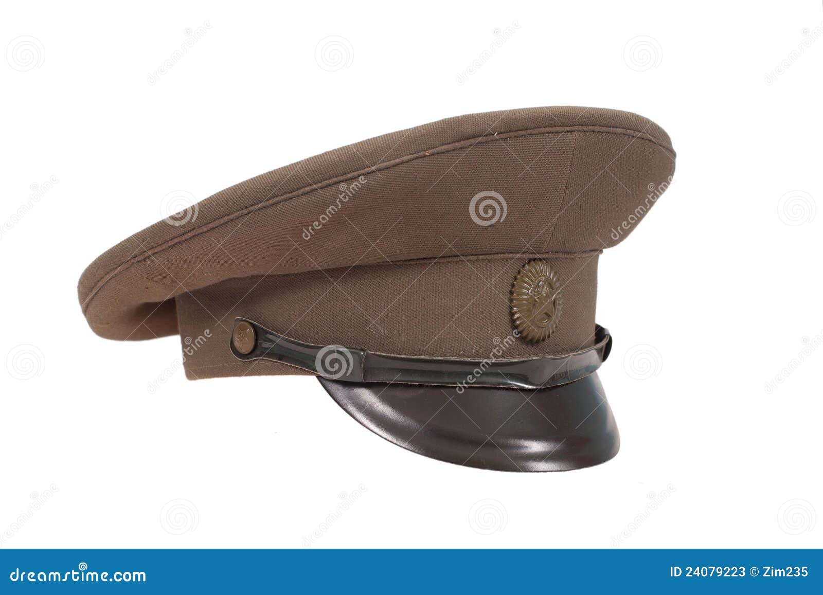 soviet army officer's field cap  on white background