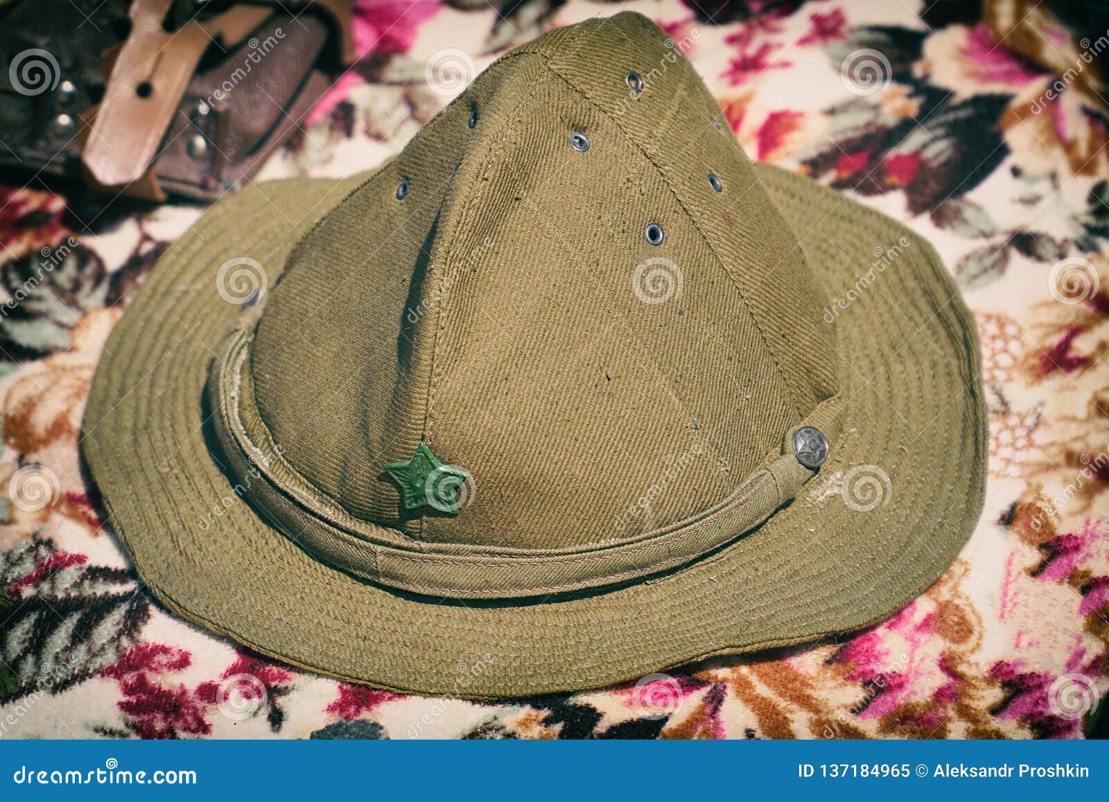 Soviet Military Field Hat, Used In Afghanistan Stock Image - Image Of  Field, Historical: 137184965