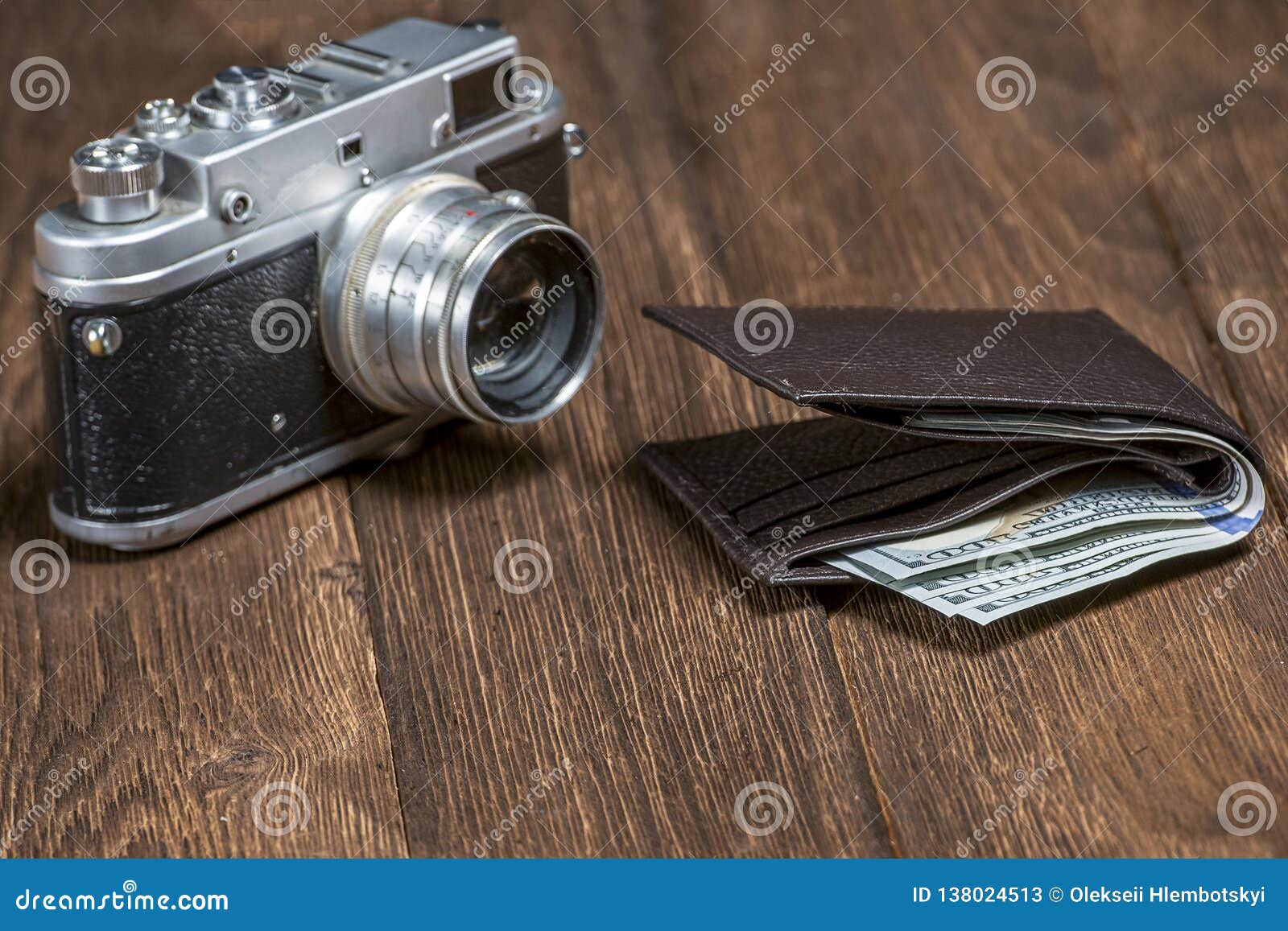 Soviet Retro Camera and Wallet Stock Image Image of holidays, casual