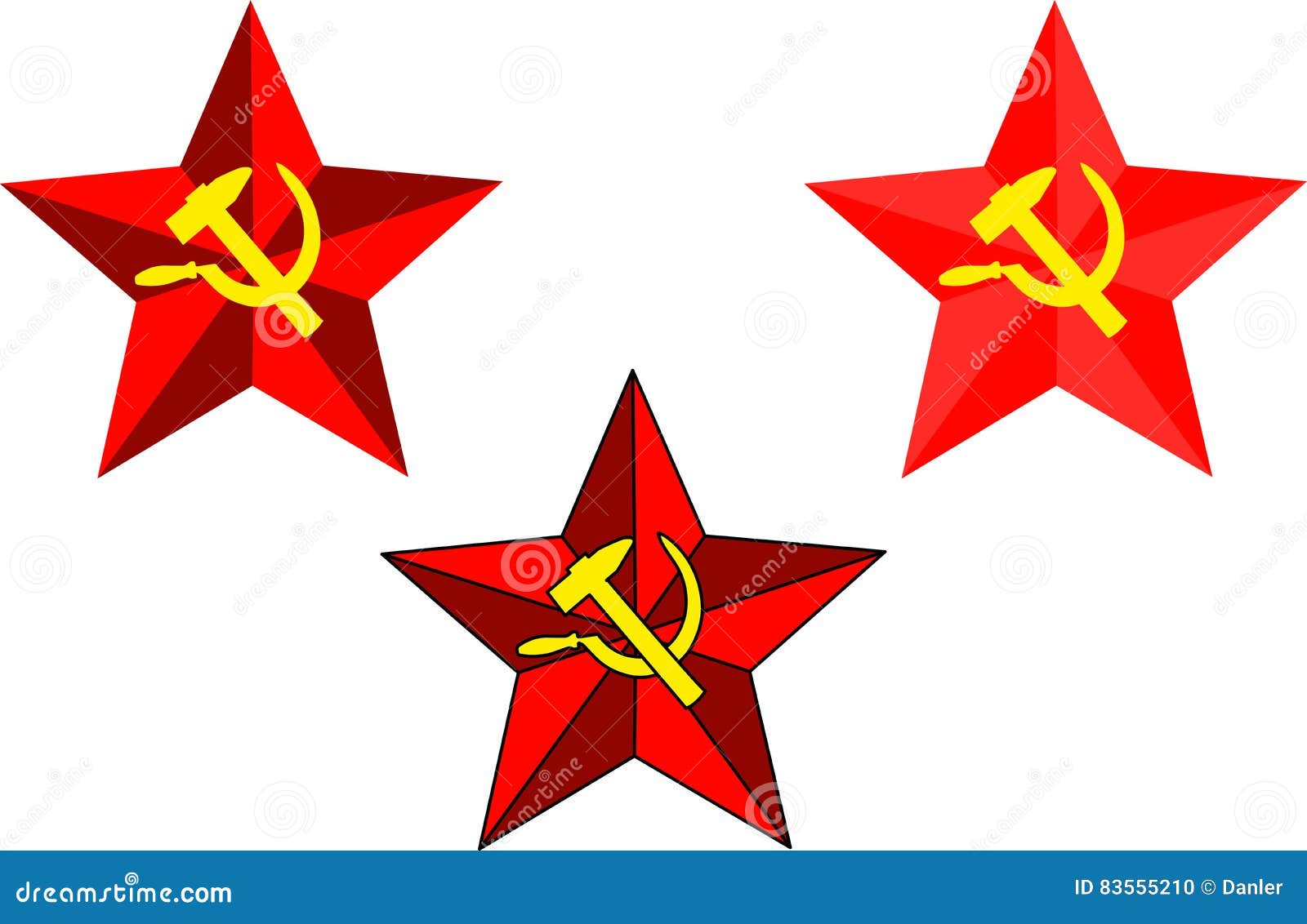 soviet star, hammer and sickle