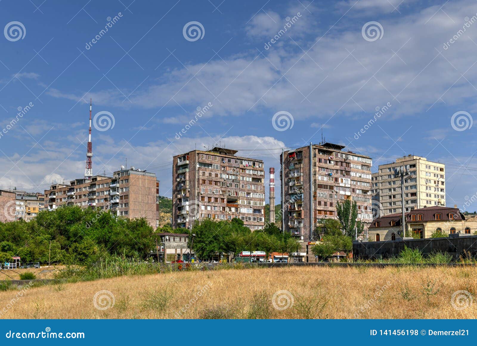 Soviet Style Apartment Block Yerevan, Armenia Editorial Stock Photo