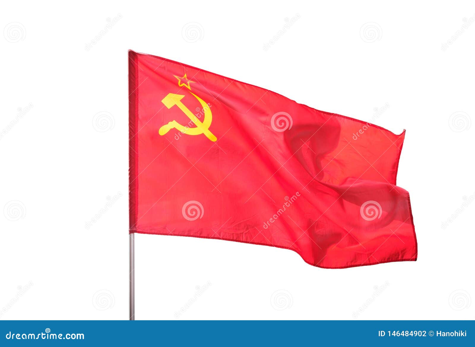 soviet union, ussr flag  on white background