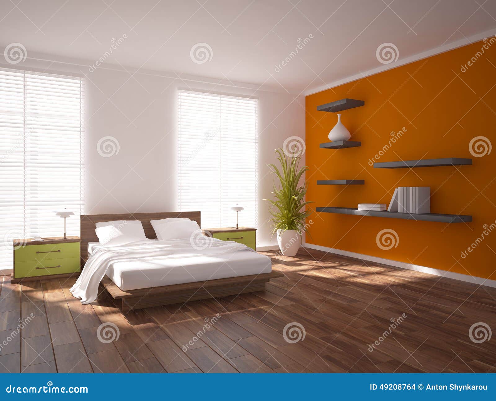 Sovrum färgad design arkivbild bild: 25500112