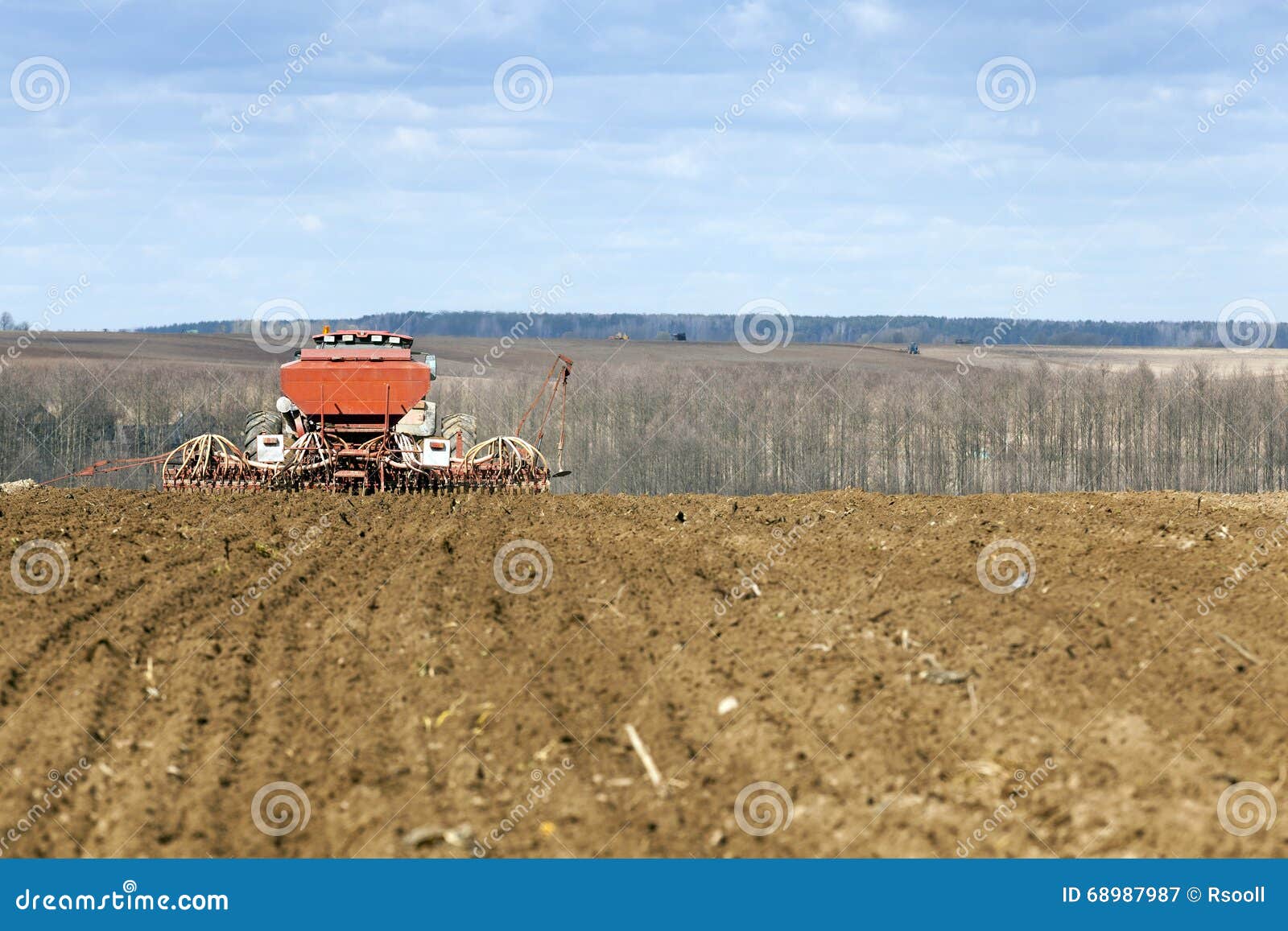 Sowing of cereals. Spring stock image. Image of corn 68987987